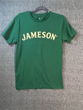 Jameson Shirt Mens Small Green Logo Graphic Whiskey Irish Tee Promo Slogan